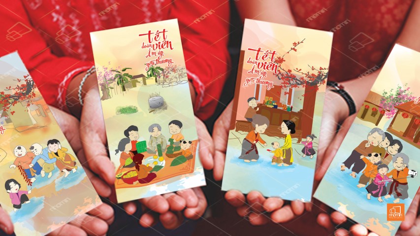 Hình ảnh bao lì xì đỏ may mắn năm Bính Ngọ